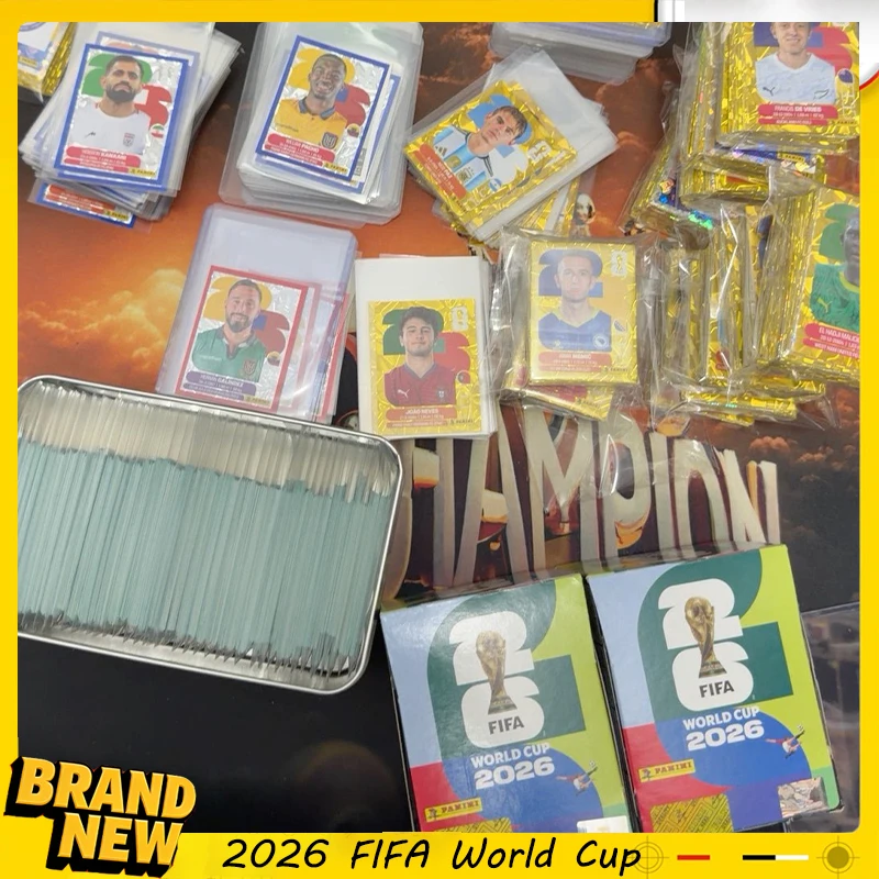 Álbum de Adesivos Oficial Panini 2026 FIFA World Cup Edição Limitada Dourada e Prateada Coleção de Adesivos 2026 Lembrança de Futebol