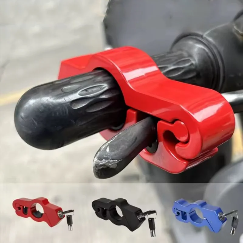 قفل مقود الدراجة، قفل مضاد للسرقة، مركبة كهربية للدراجة النارية مع مفتاحين لركوب الدراجات، قفل من سبائك الألومنيوم، أقفال سرقة صلبة #5