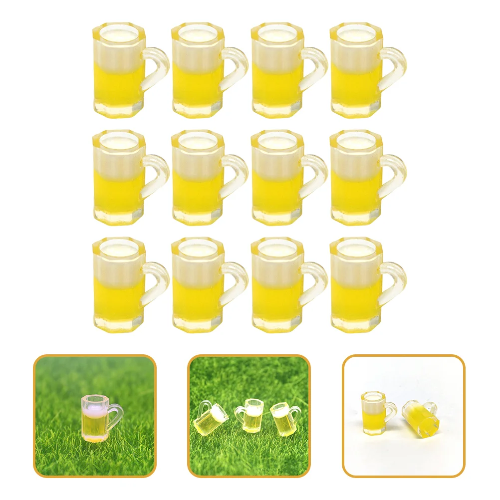 

20 Pcs Beer Glass Ornaments Mini House Mugs Infant Toys Miniature Resin Travel Baby
