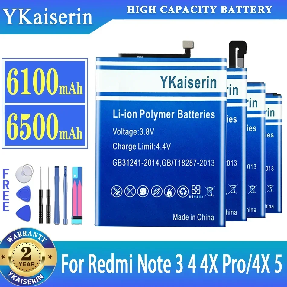 

Аккумулятор YKaiserin для Xiaomi Redmi Note 5 4 4X Pro 3 Note 5 Note 4 Note 4X Note 4X Pro для Xiaomi Mi note 2 Note 2 Batterij