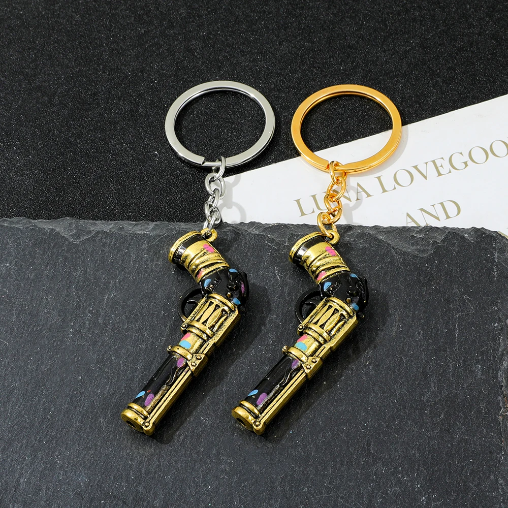 Arcane Season 2 Jinx Keychain Necklace, LOL League of Legends Cosplay Prop, Kawaii Keyring Gift for Women & Men view 2