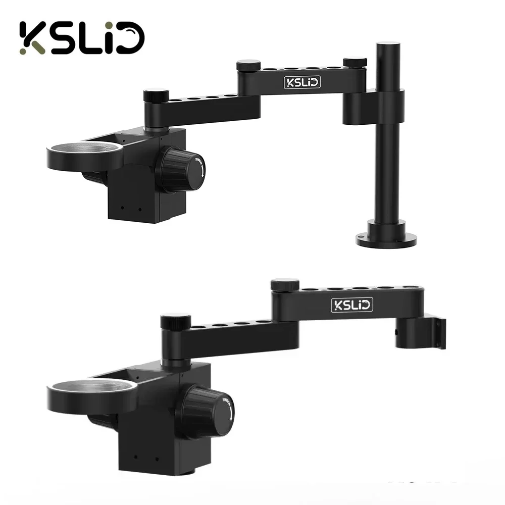 KSLID K048T/ K047T Microscope Articulating Arm Folding Swing Arm Bracket 76mm Focusing Holder For Stereo Microscope Support Part