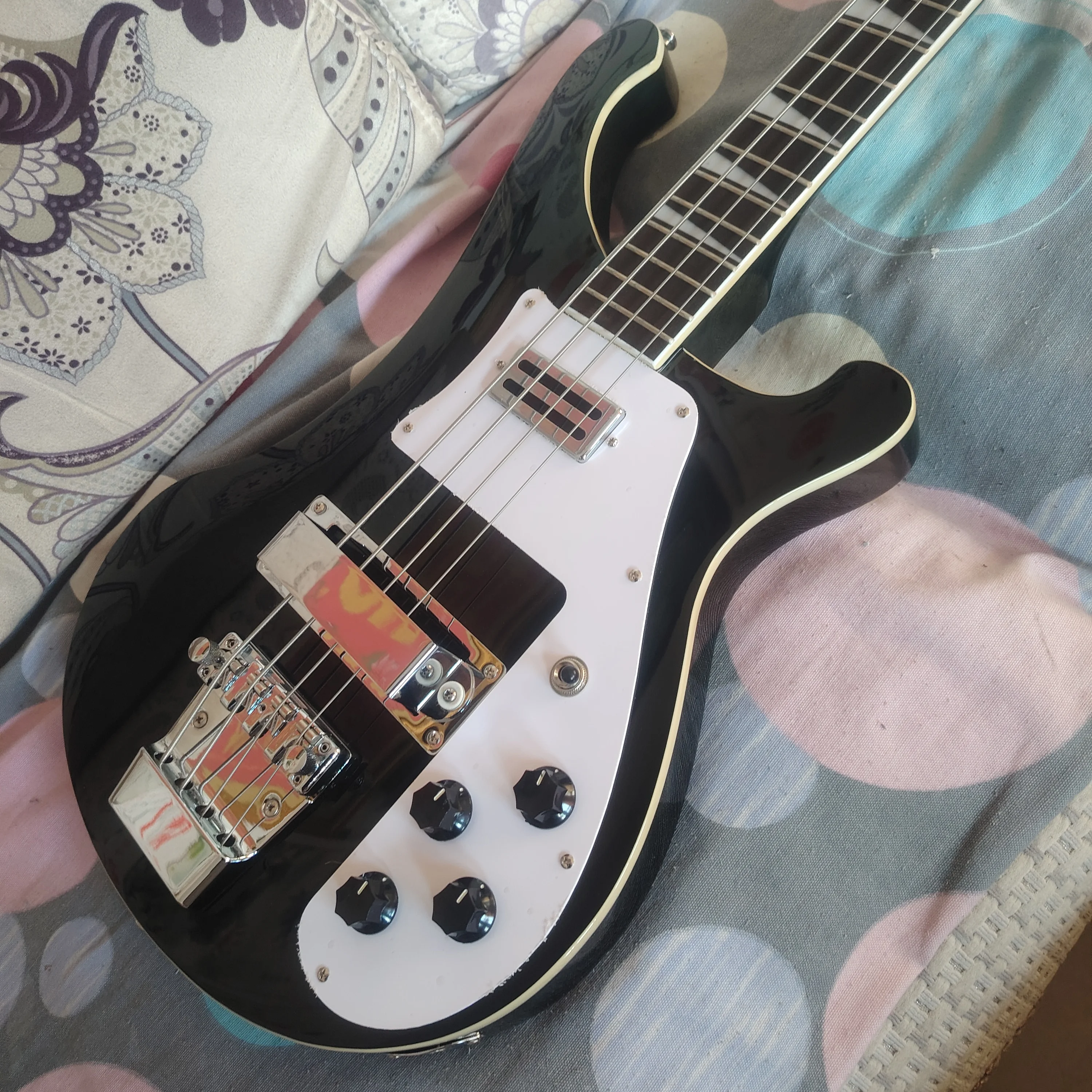 

Nickel chromium hardware guitar, high-quality in stock RICKEN black 4003BASS, guitar, fast shipping