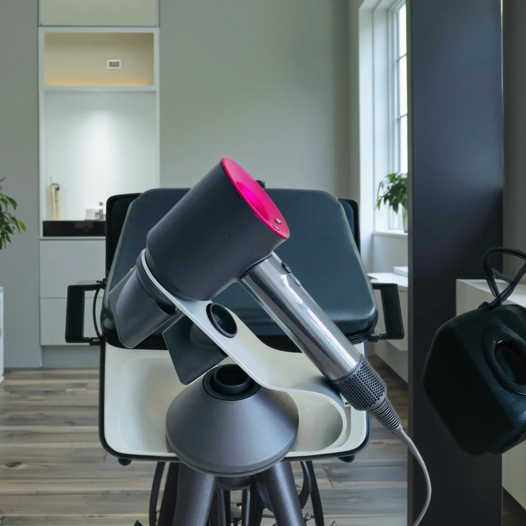 Salon Ionic Travel Hair Dryer with AC Motor Concentrator Nozzle 1600W 5-in-1 Accessories for Travel & Household Use