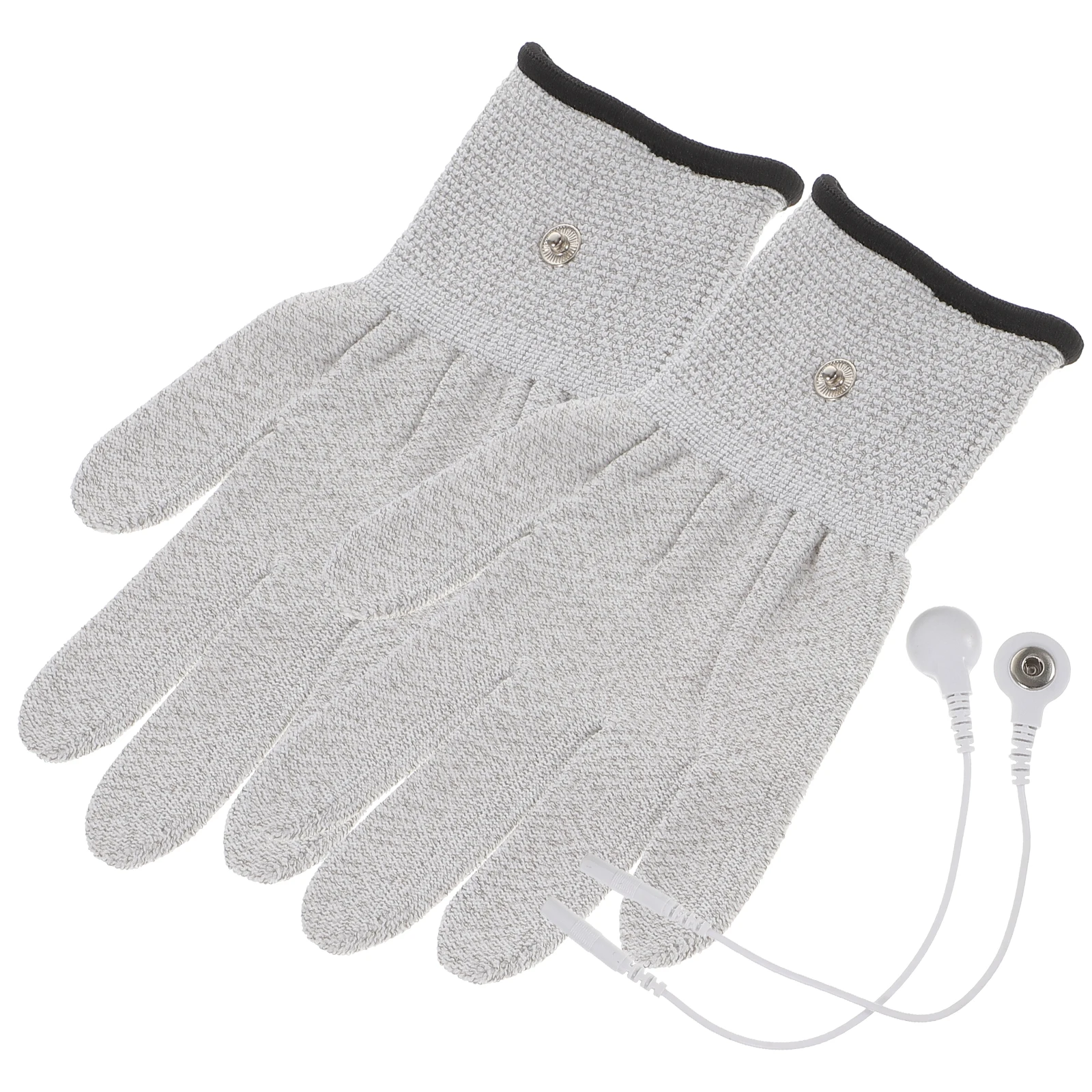 

2pcs Electric Therapy Gloves Massage Beauty Premium Durable Conductive Breathable Comfortable Fit 2 Conversion Lines