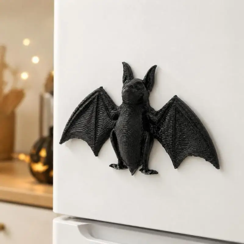 Halloween 3D Bat Decorations Set of 6 for Fridge Whiteboards Locker 55KF