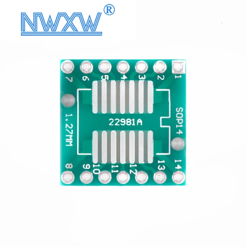 Picture 4: 10PCS TSSOP14 SSOP14 SOP-14 SOP14 to DIP14 PCB Transfer Board DIP Pin Board Pitch Adapter