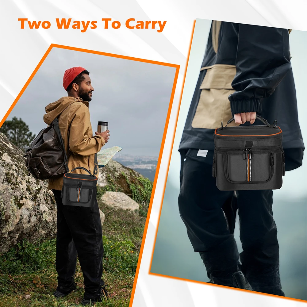 Bolsa de Estuche de transporte para Jackery Explorer 240 V2, estuche de almacenamiento, bolsa de almacenamiento de viaje impermeable, anticaída con correa para el hombro y asa