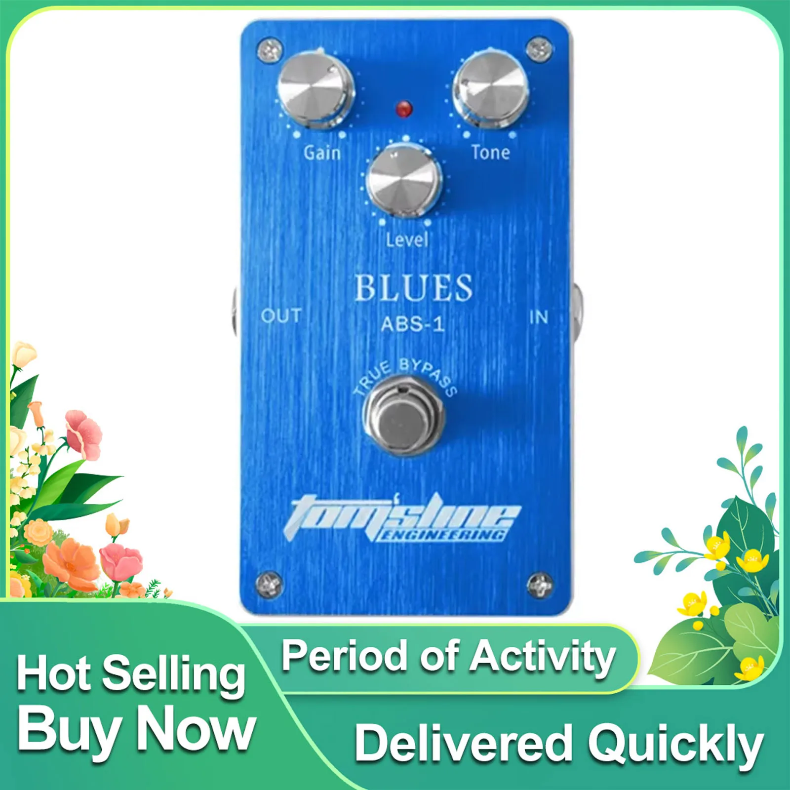 

AROMA Blues Electric Guitar Effects Pedal Tomsline Blues Distortion Effect True Bypass Pedal ABS-1 Electric Guitar Accessories