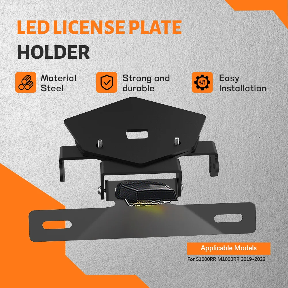 

For BMW S1000 RR S1000R M1000RR 2019-2022 2023 S1000RR License Plate Holder Adjustable Short Tail Tidy Motorcycle Accessories