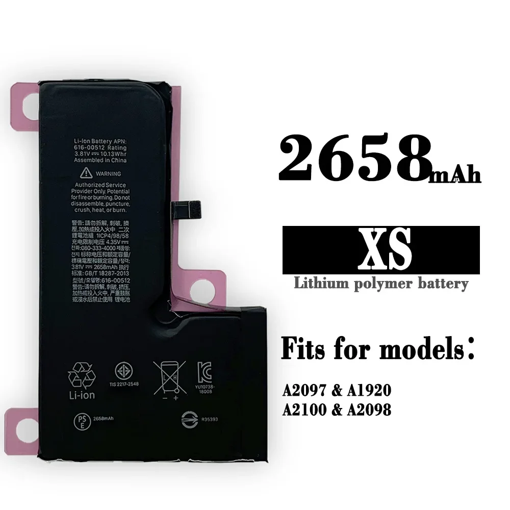 

New Replacement Battery For Apple IPhone XS A2097 A1920 A2098 A2100 Mobile Phone High Quality Internal Batteries