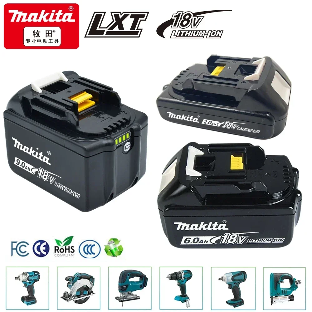 

Makita 18 В батарея 6 Ач 9 Ач 18 Ач li-ion Замена LXT BL1860B BL1860 BL1850 BL1830 DHP482RFX9 BL1815 LXT400 для беспроводных дрелей