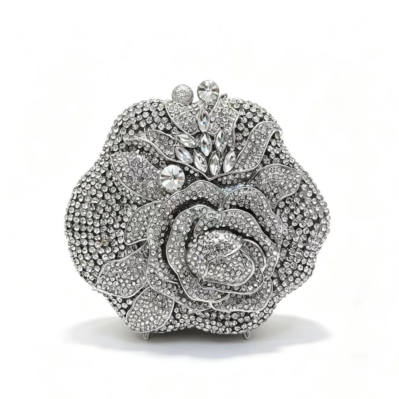 New evening bag flower shape premium diamond-encrusted dinner bag