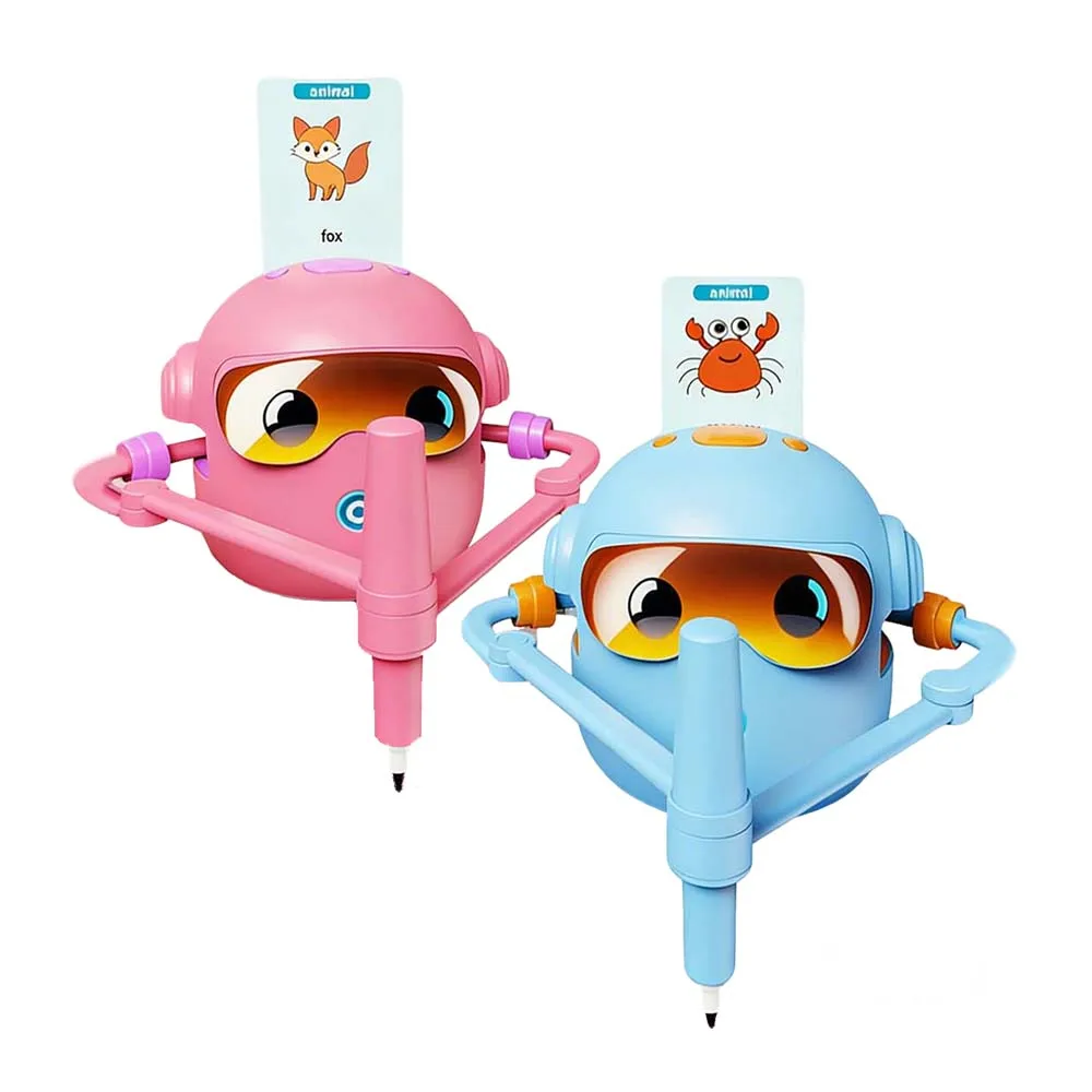 

Small Drawing Robot Early Interactive Educational Art Enlightenment Automatic Painting Robot for Children with Pens & 100 Cards
