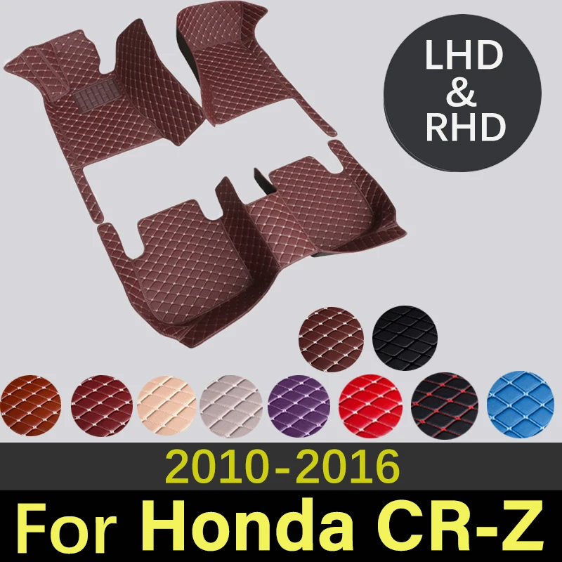 

High-Quality Car Floor Mats For Honda CR-Z CRZ ZF1 ZF2 2010-2016 Fashion Interiors Accessories Custom Carpets Car Styling Rug