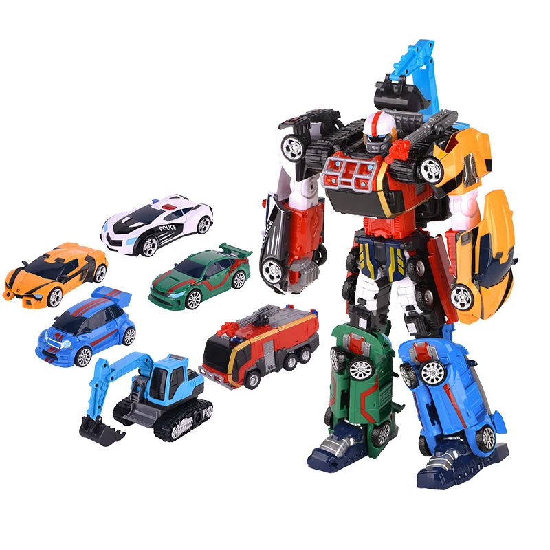 6 IN 1 Enhanced Edition Tobot Transformation Robot Toys Korea Cartoon Brothers Anime Tobot Deformation Car Engineering Toys