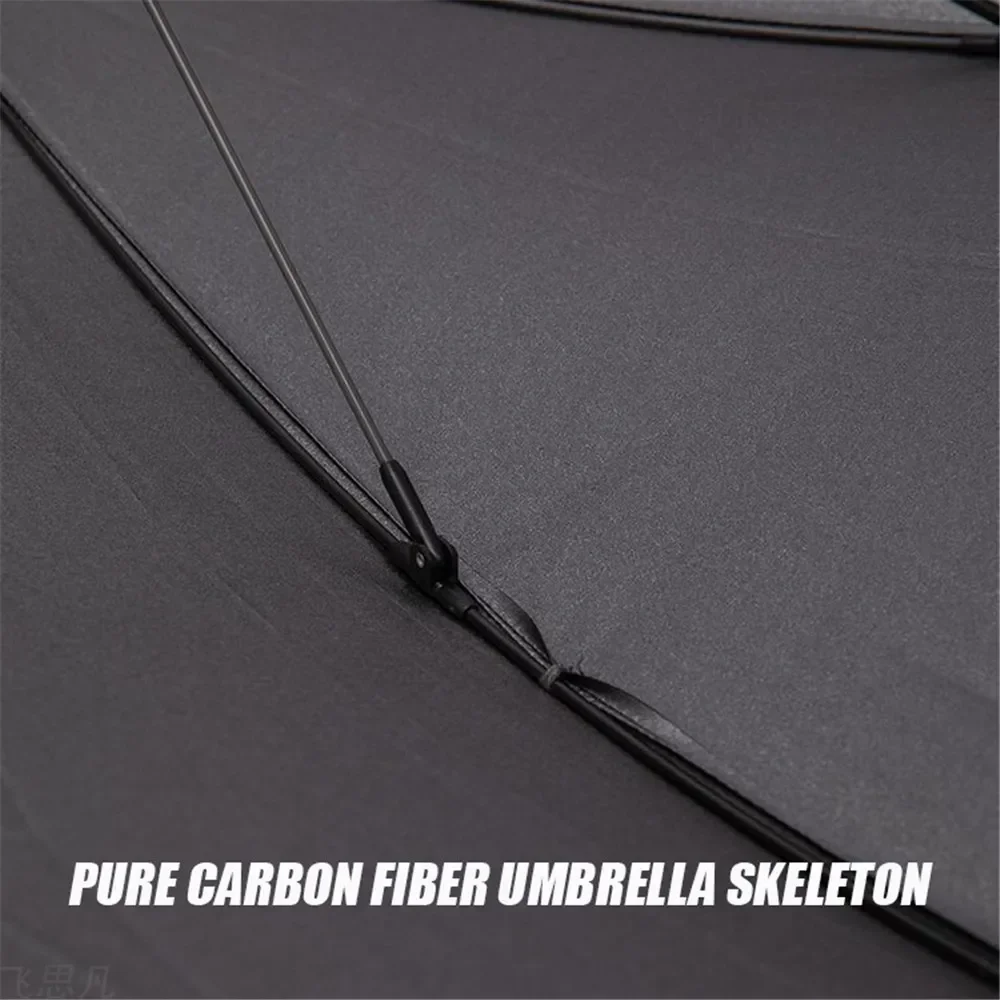 180g Carbon Fiber Long Handle Umbrella with Wood Handle UV Parasol Umbrella for Man Woman Gift