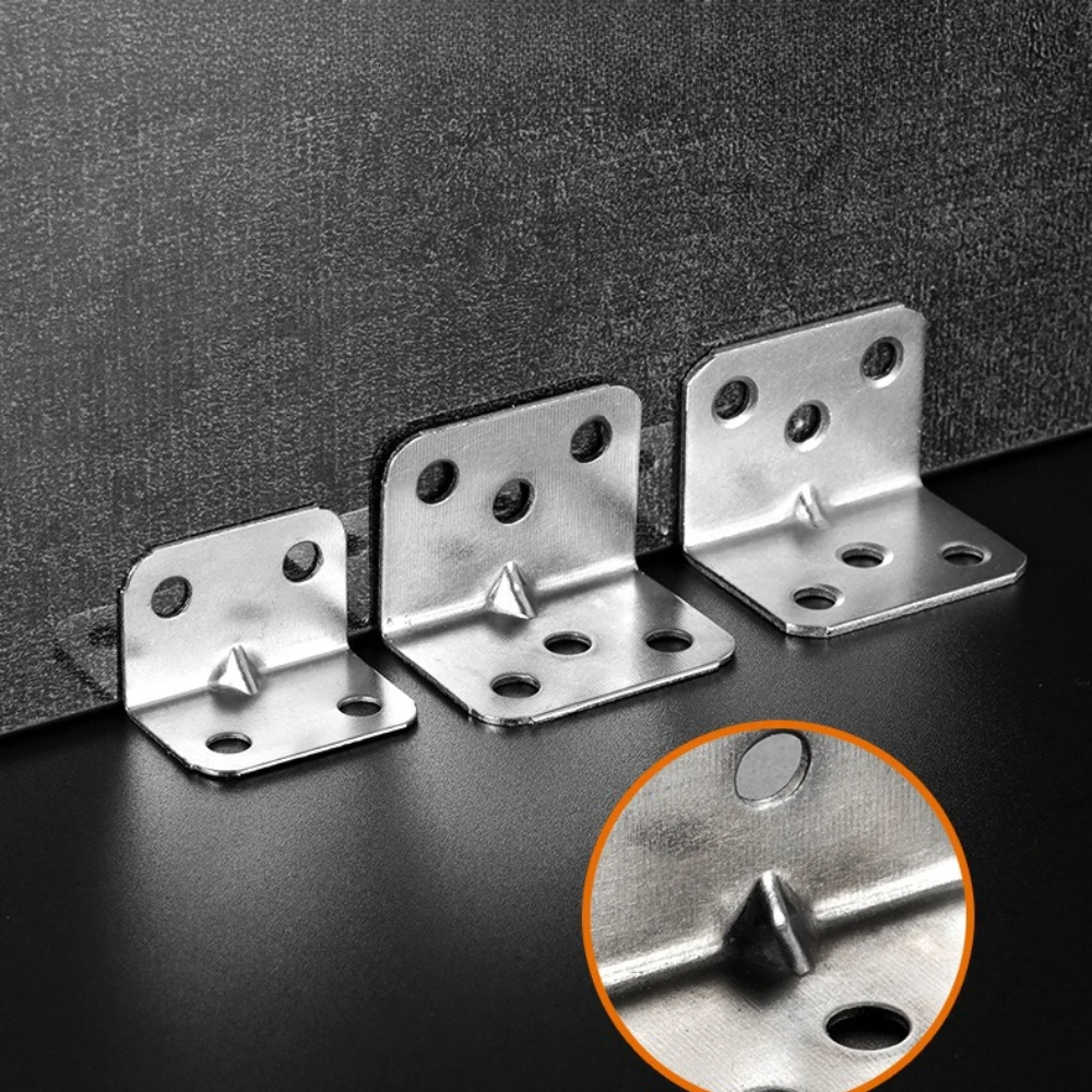

20pcs L-shaped Corner Code with Screws Straight Angle Iron Corner Bracketsr Table Chair Cabinet Wardrobe Fixed Connection Parts