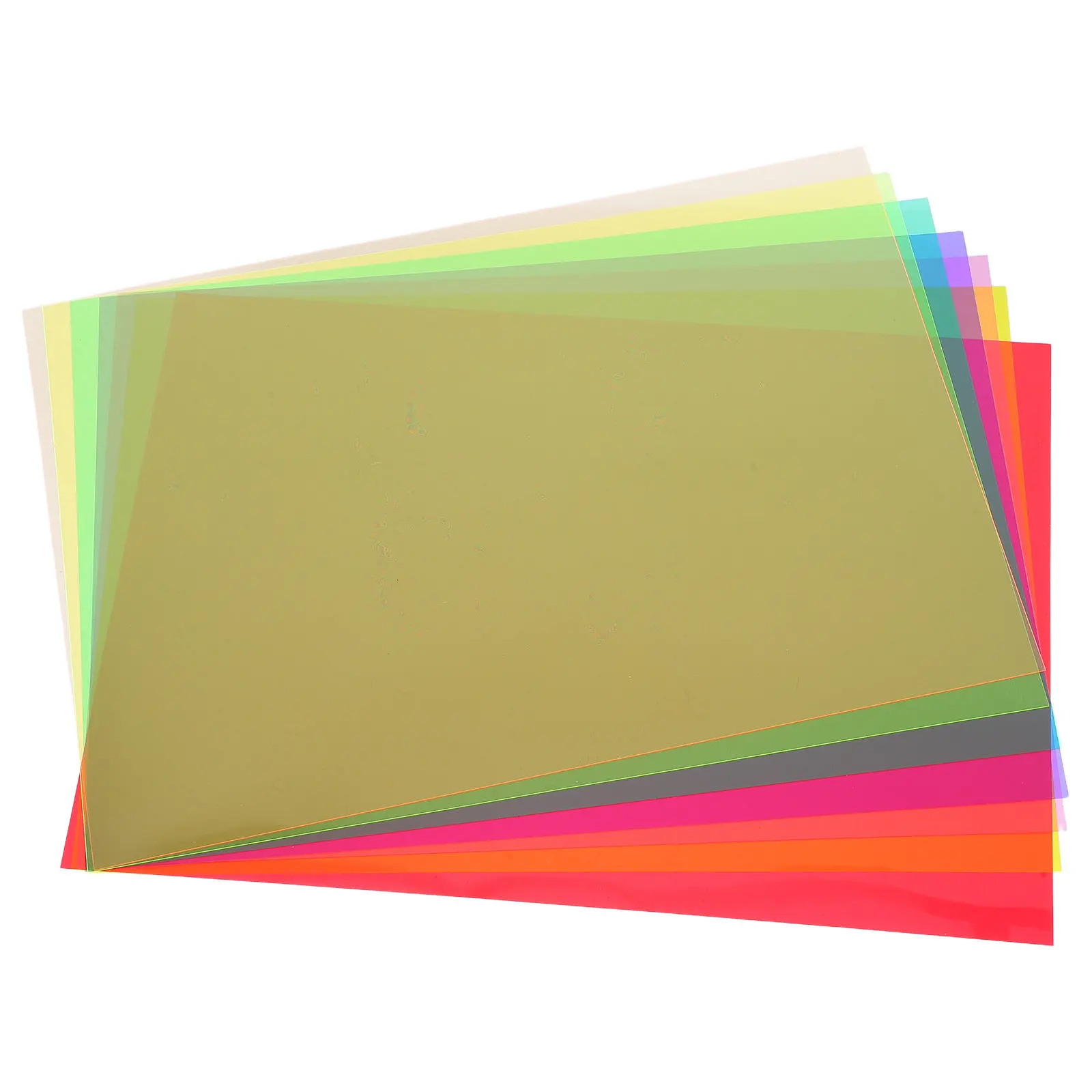 14 Feuilles de Films de Lecture Colorés A4, 7 Couleurs, en Plastique, pour Dyslexie, Bandes Guidées en Classe, Soulagement du Stress Visuel