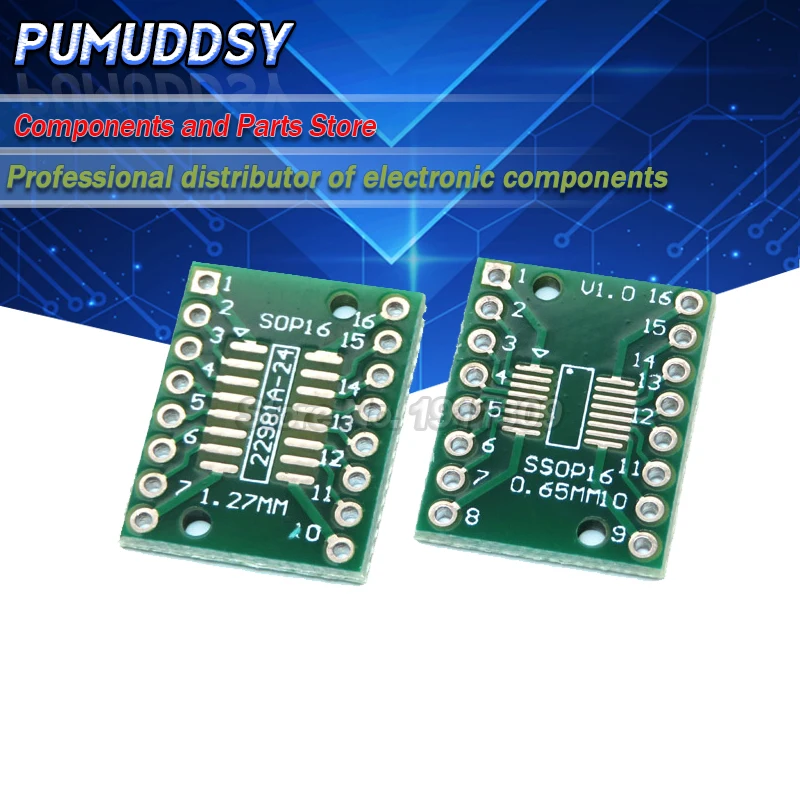 10 sztuk TSSOP16 SSOP16 SOP16 do DIP16 płyta transferowa DIP Pin Adapter Pitch — zdjęcie 2