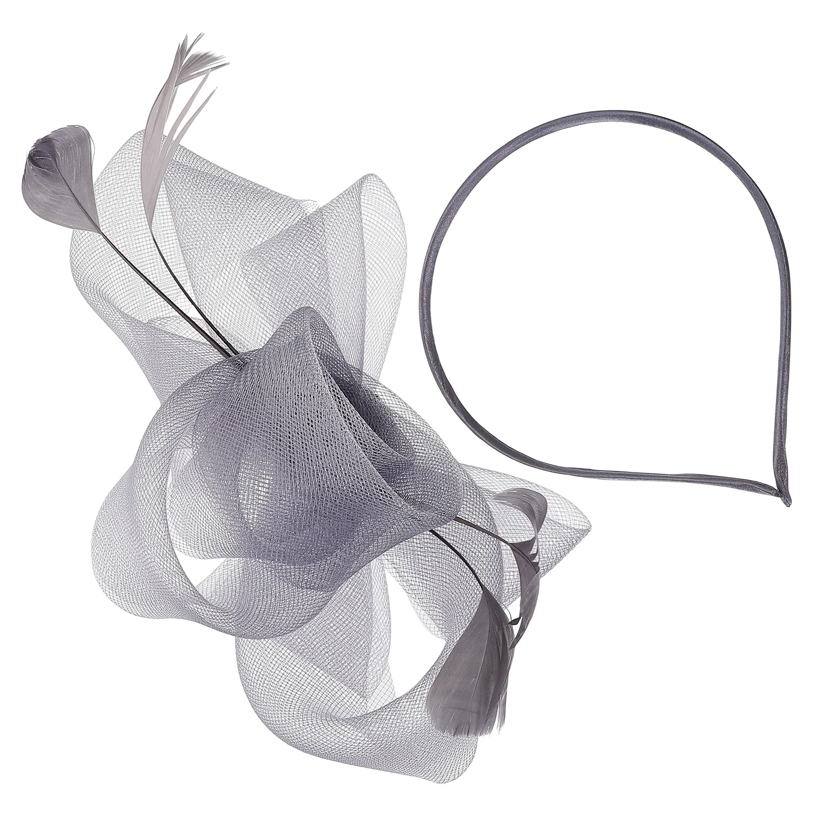 

Hair Accessory Tea Party Hat Lavender Fascinators for Women Vintage Clip Grey Women's Accessories