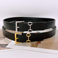 Luxury Brand Leather Belt for Women Designer Alloy Buckle Waist Strap Female Jeans Trouser Dress Waistband