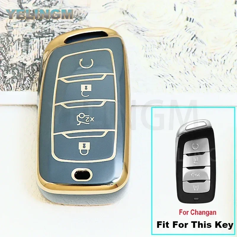 TPU Car Key Case Cover for Changan CS85 CS35 Plus CS25 CS95 CS85 Coupe Key Cover Fob Protecor Holder  Protection Shell