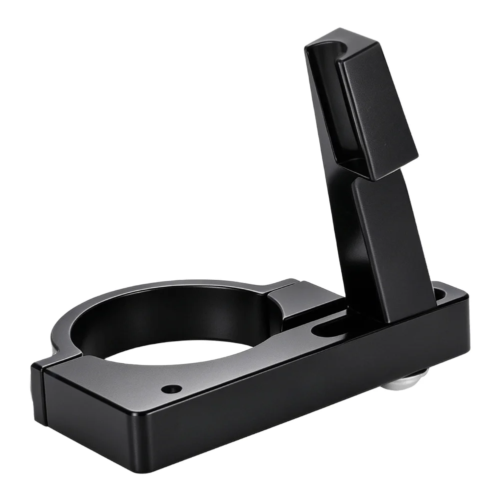 Black Small Wheel Front Bracket Lightweight Sturdy Design Secure Locking Mechanism Aluminum Alloy Construction