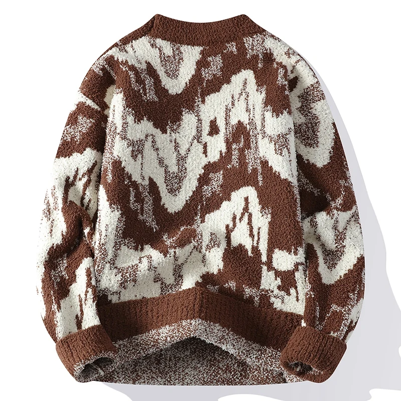 Pull Homme 2024 nuovo autunno inverno maglione caldo spesso da uomo maglioni da uomo di lusso di alta qualità maglioni natalizi maschili stampati di