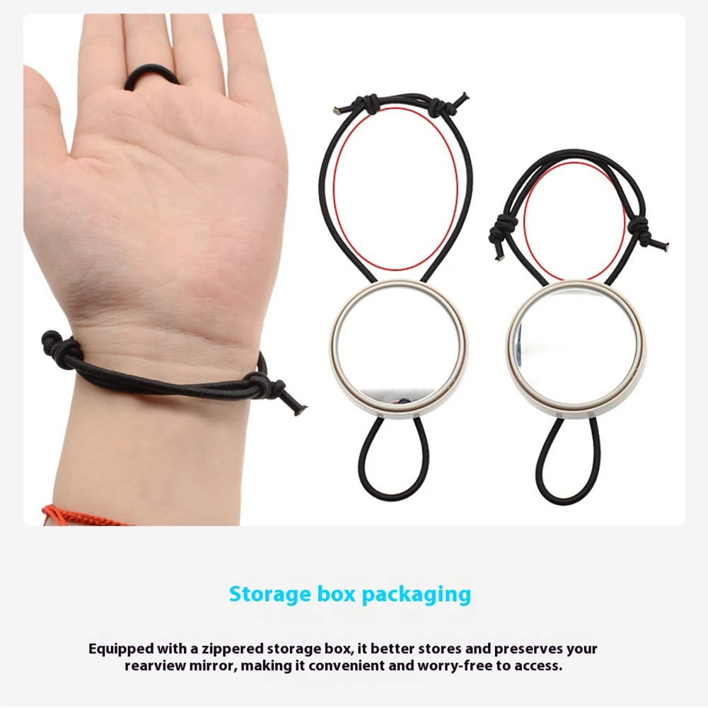 Marine Rearview Mirror with Lanyard Diving Rearview Mirror Underwater Observe Mirror Round Rearview Mirror for Scuba &Snorkeling