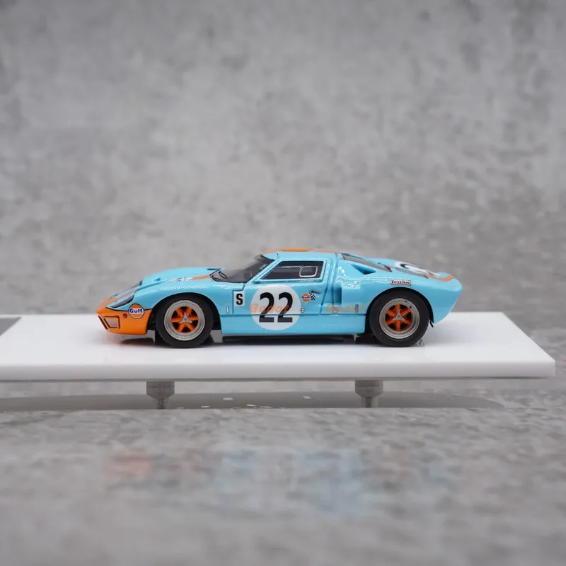 جديد في المخزون My64 1:64 Ford Gt40 Mki # 22 زيت الخليج الراتنج سيارة مصغرة دييكاست فورد السوبر الحلي ألعاب مخصصة هدية للأطفال