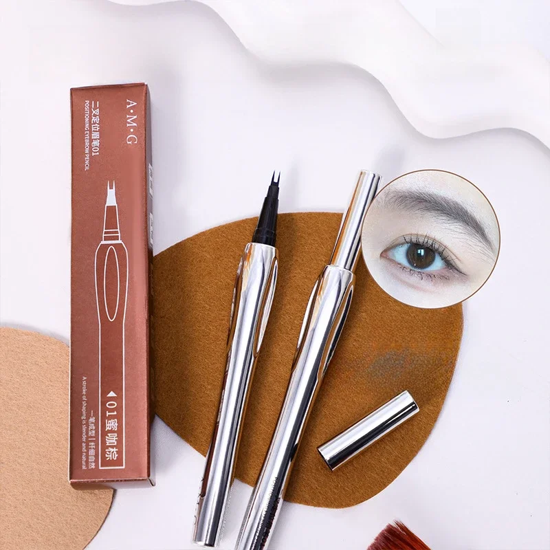 1pc Augenbraue Stift Wasserdicht 2Split Spitze Augenbrauen Stift Augenbraue Tattoo Stift Hohe Pigmentierte Einfach Anzuwenden Flüssigkeit augenbraue Bleistift
