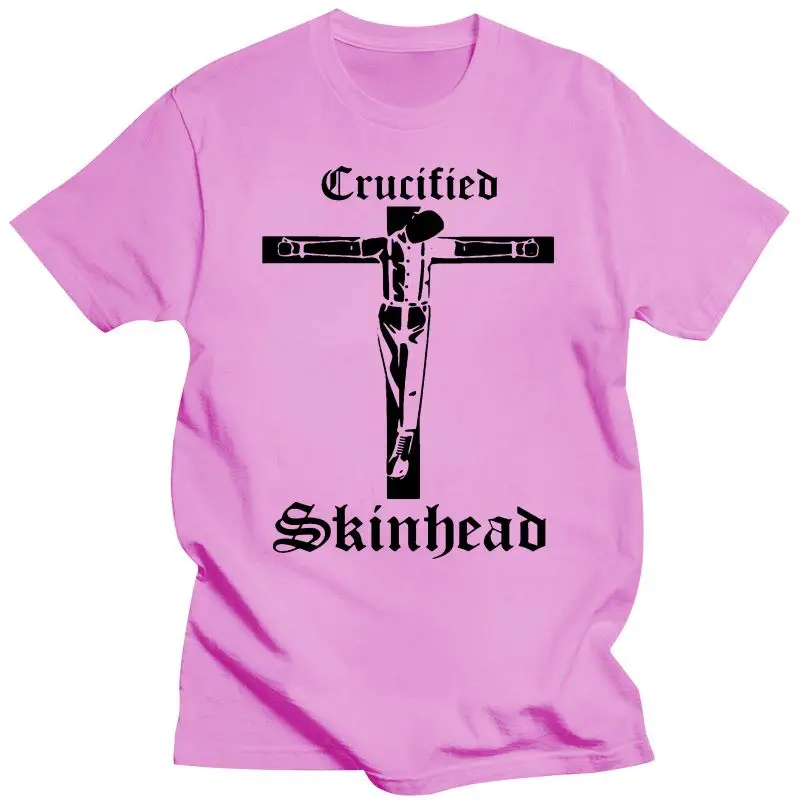 New Crucified Skinhead T shirt Oi Punk skin head T-shirt S-XXL