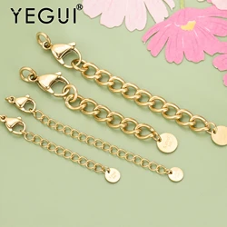 YEGUI MC37,jewelry accessories,316L stainless steel,nickel free,handmade,jewelry findings,extended chain,jewelry making,4pcs/lot