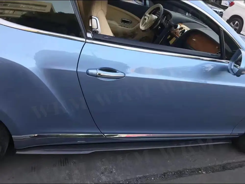 

Carbon Fiber Car Side Bumper Extension Skirt for Bentley Continental GT W12 2015-2017 Side Skirt Bumper Lip Splitter Car Styling