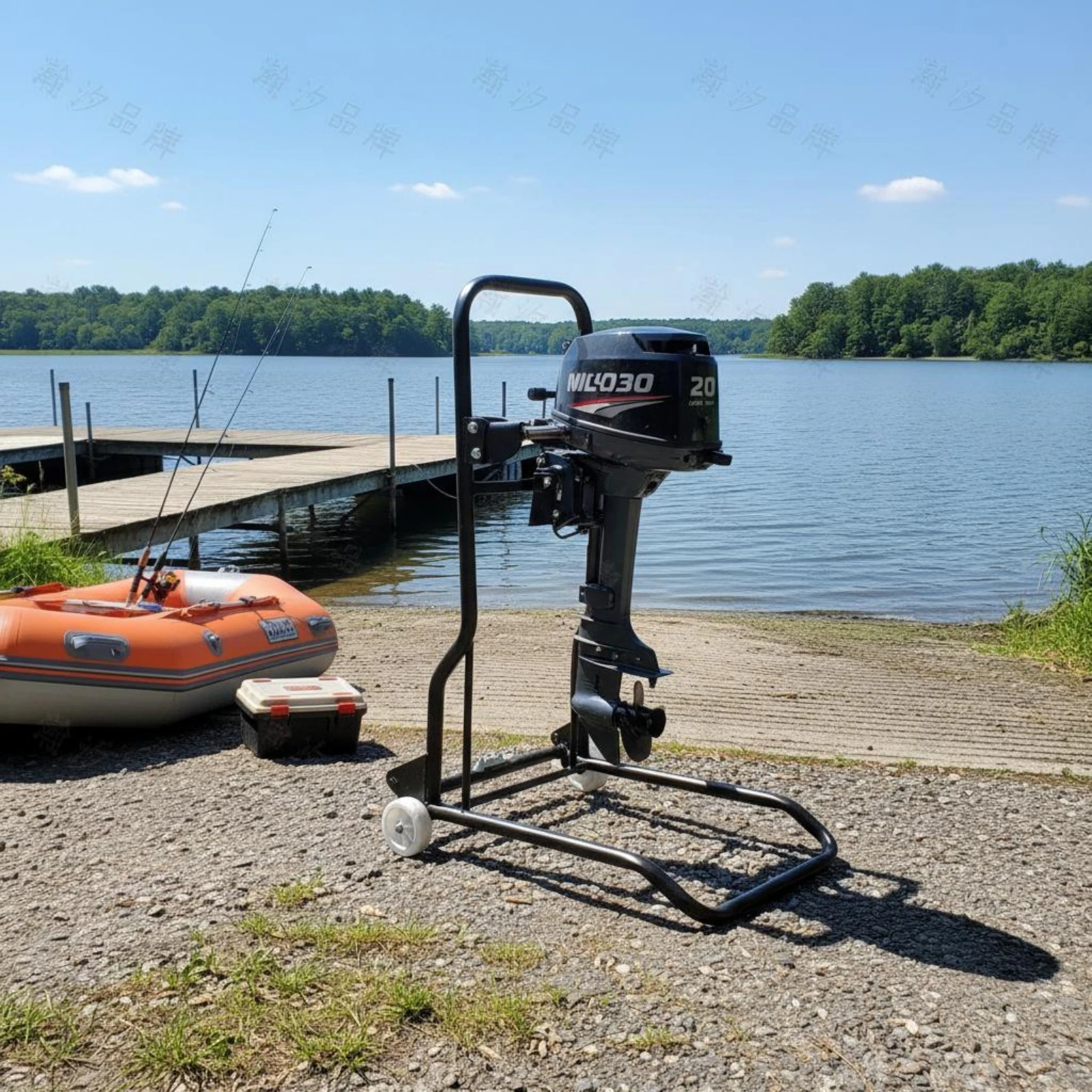 

Outboard Engine Trolley Portable Outboard Engine Vehicle Engine Carrier Heavy Duty Marine Equipment Rubber Wheels