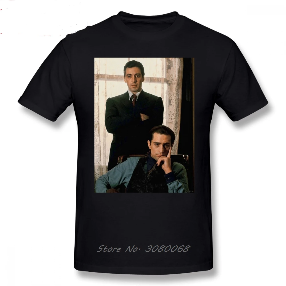 Men The Godfather T Shirts The Godfather Al Pacino, Robert De Niro T-Shirt Cotton Tee Shirt Cute Casual Male Tshirt