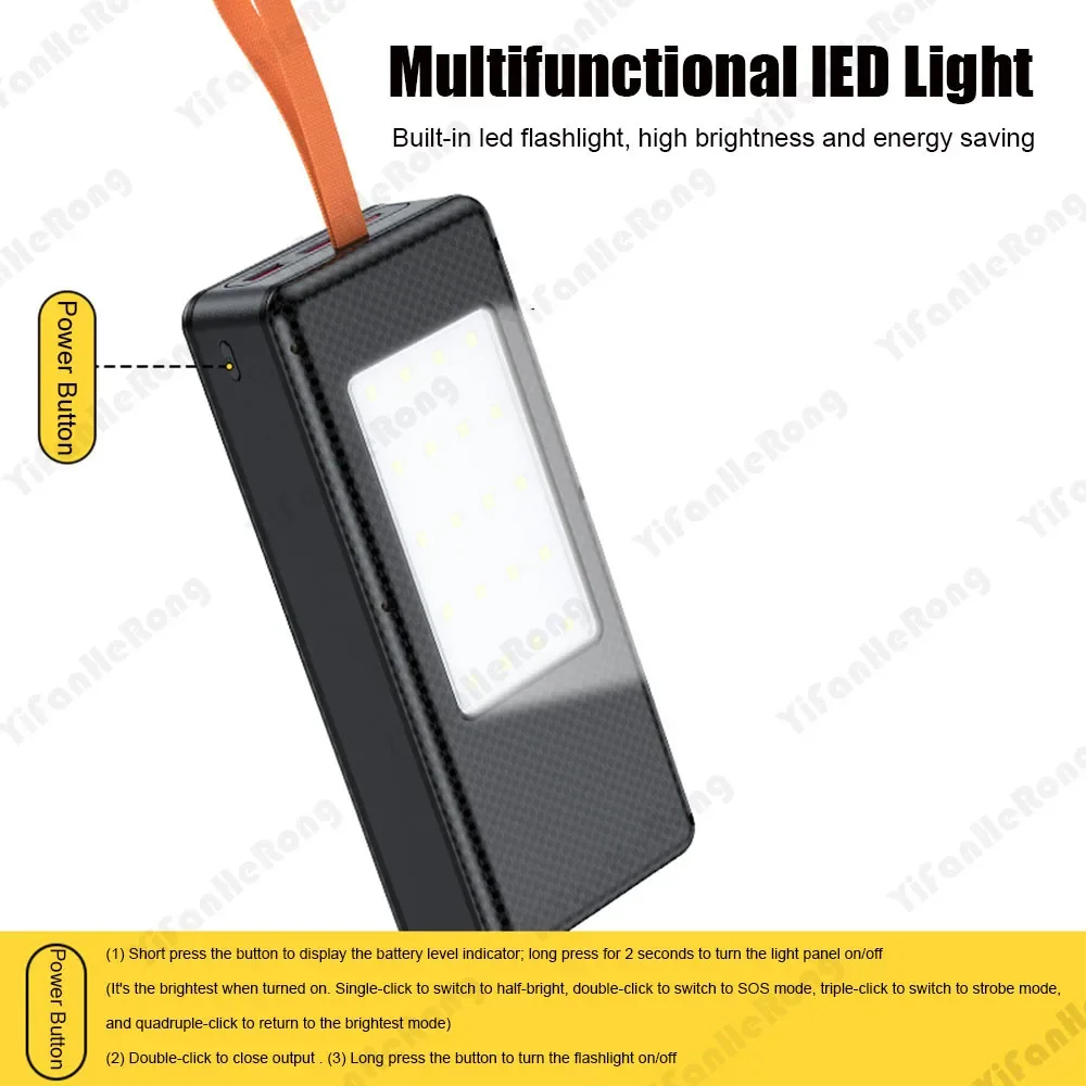 Estojo de Bateria 21700 com Carregamento Rápido de 22.5W e Carregamento Sem Fio - Suporte para 16 Baterias 21700 com Luz LED para Acampamento ao Ar Livre