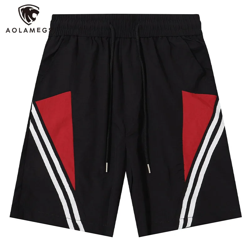 Men's Shorts Jogging Basketball Quick-Drying Pants Summer Fashion Color Block Bottoms Breathable Loose Hip-Hop Fashion Short