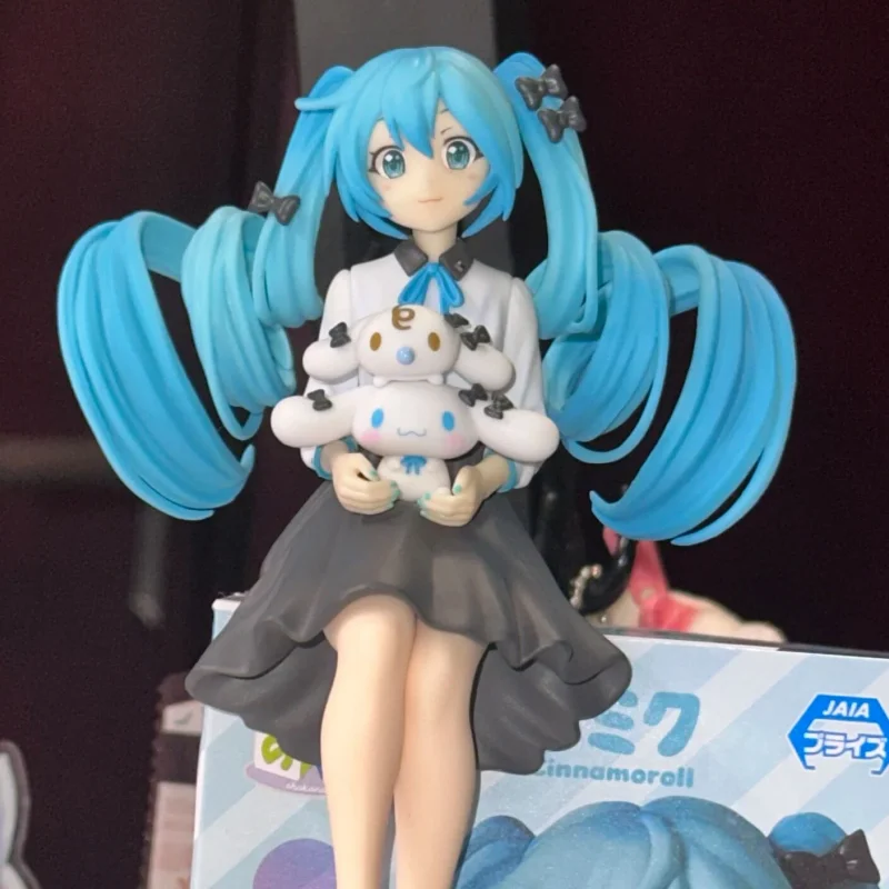 Genuine Sega Hatsune Miku Cinnamoroll Chokonose Premium Anime Peripheral Collectible Models Garage Kit Decorations Toy Gift