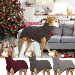 Dog Clothes Winter Coat Pajamas Onesies Turtleneck Stretch Greyhoundes Apparel Pet Clothes Coat Outfit For Medium Large Dog
