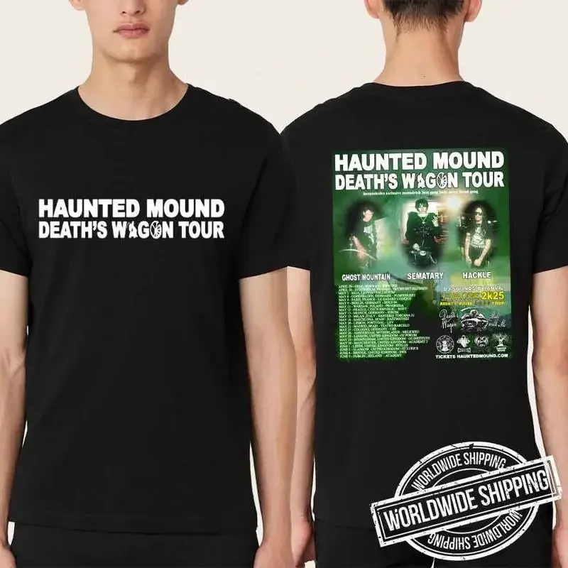 Haunted Mound Death Äôs Wagon Tour 2025 Fan s Two Sides T Shirt For Fans S 4XL