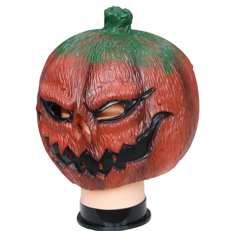 Halloween Pumpkin Head Mask Cosplay Horror Funny Makeup Ball Dress Up Latex Headset Live Props