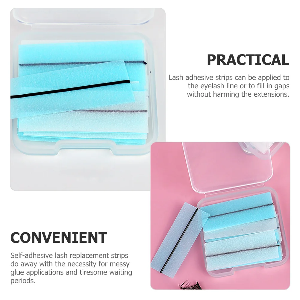 

Eyelash Adhesive Strips Self-Adhesive Lash Strips Easy Apply No Tools Required All Day Stickiness Strip Lash Glue