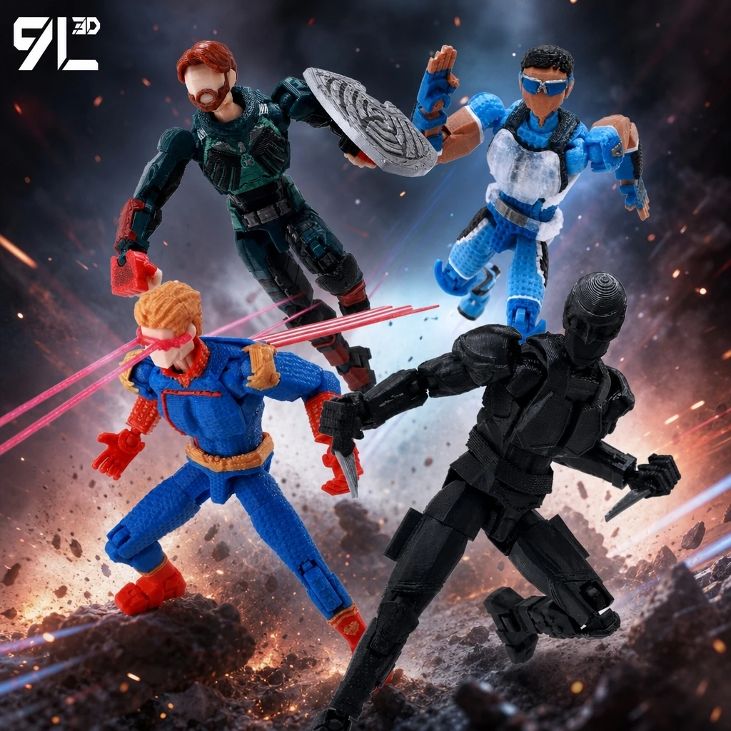 3D Printing Robot - 9L3D American Comics Super Soldier Action