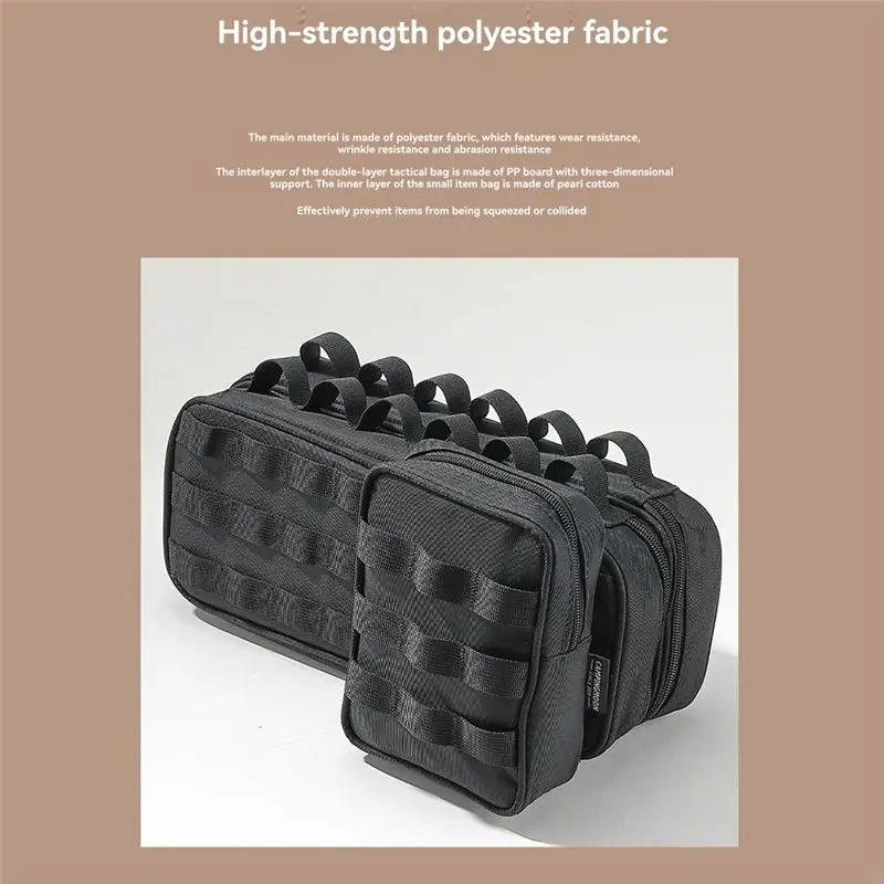 CAMPINGMOON بقاء حقيبة تخزين من القماش سحاب عازل للماء BK-40 لأوتاد الخيمة في الهواء الطلق المحمولة التخييم-AA85