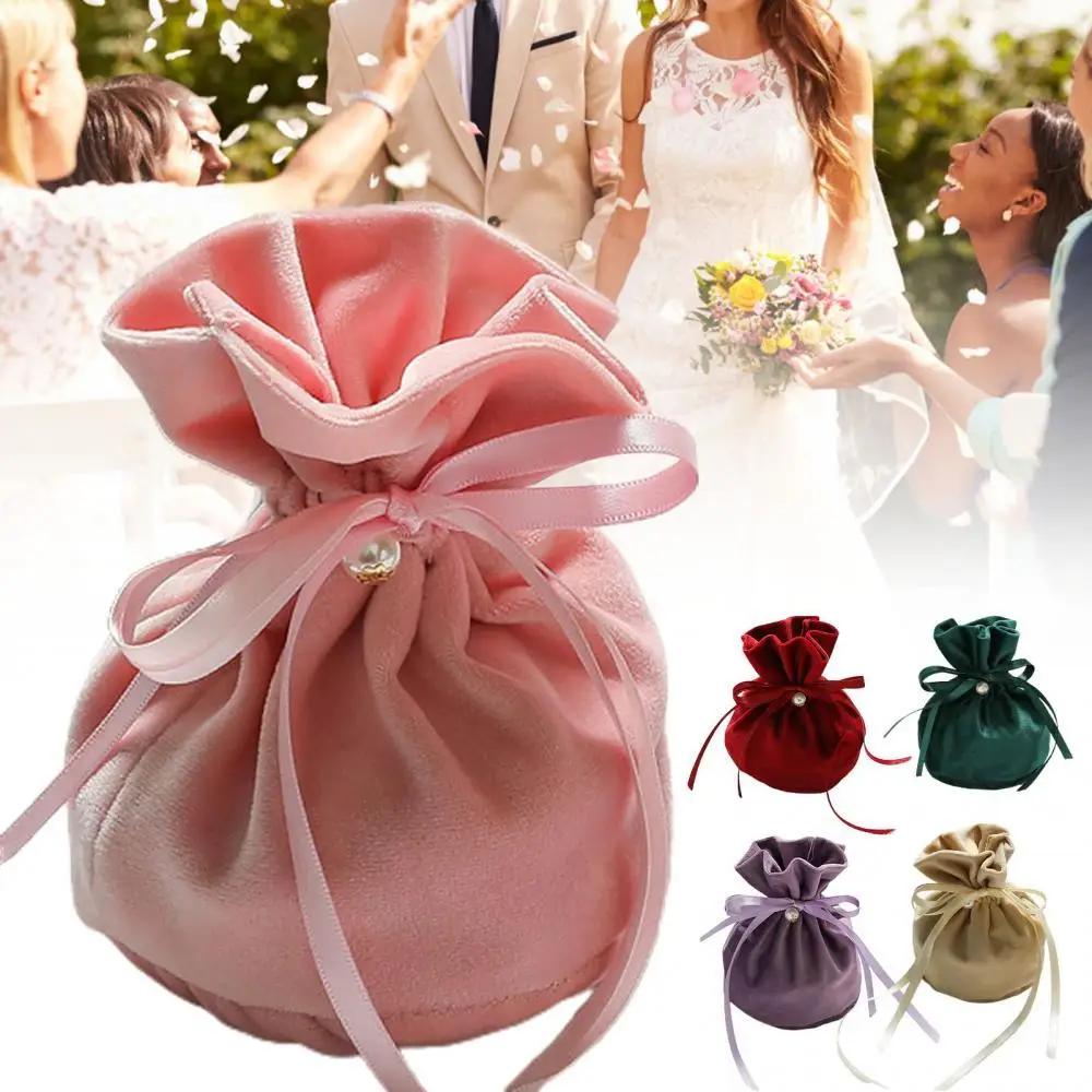 

Candy Bag Gift Pouch Pouch Velvet Storage Drawstring Creative Storage Pouch Wedding Festival Party Gift Pouch