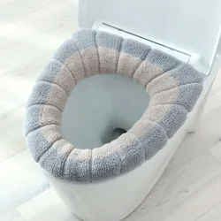 Juste de siège de toilette lavable avec poignée, coussin de toilette chaud, ThUNICEF, polymères souples, ogo Warmer, Closestool Polymbers, hiver