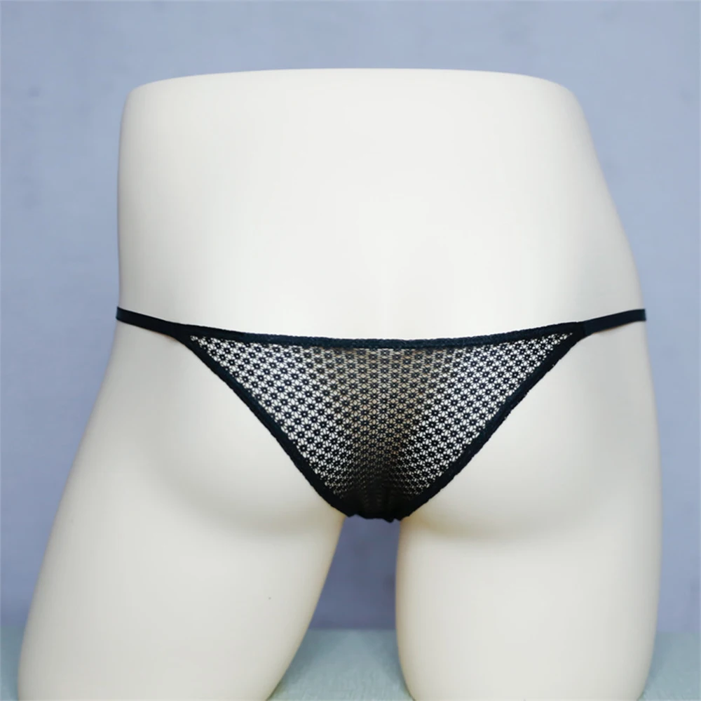 Mens Transparent Mesh G-String Pensi Pouch Thongs Man Seamless Briefs See Throufh Ultra-Thin Panties Knickers Undies