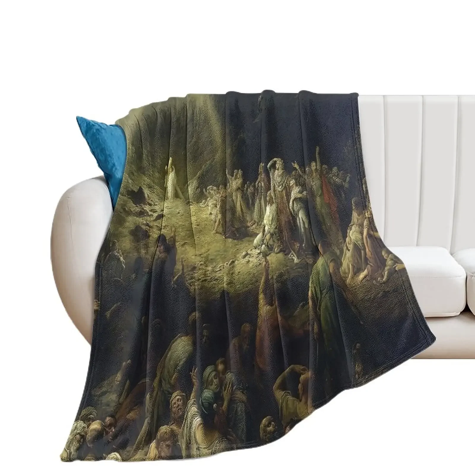 gustave doré artworks, gustave doré paintings, gustave dore art style Throw Blanket blankets ands Picnic Blankets